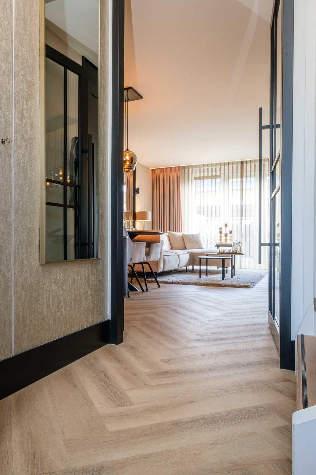 Belakos Palazzo visgraat XL 75 | Rigid Click | Bruin