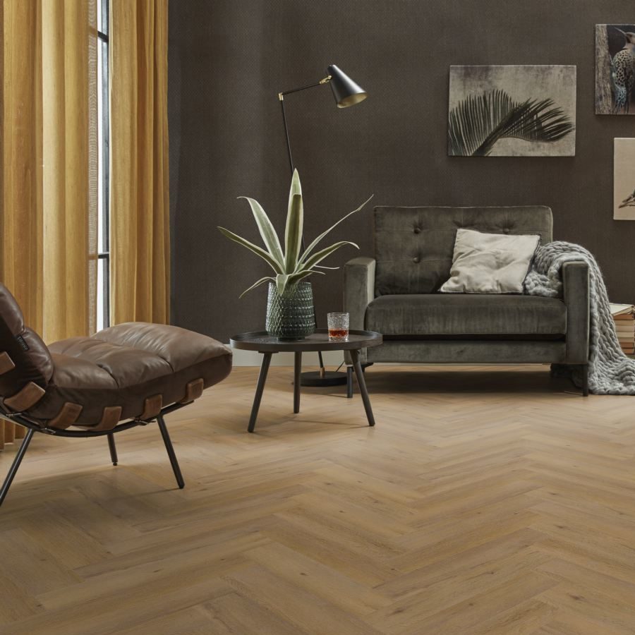 Ambiant Spigato Vivero Visgraat Silent Rigid Click (Dark Oak)