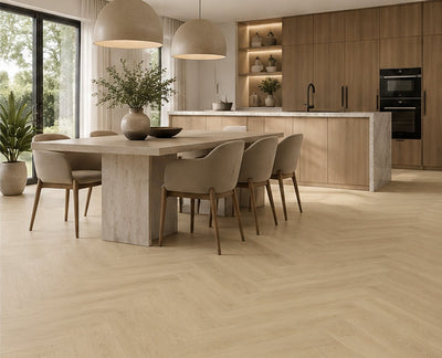 Infinity Floors Cashmere Oak visgraat dryback PVC 2