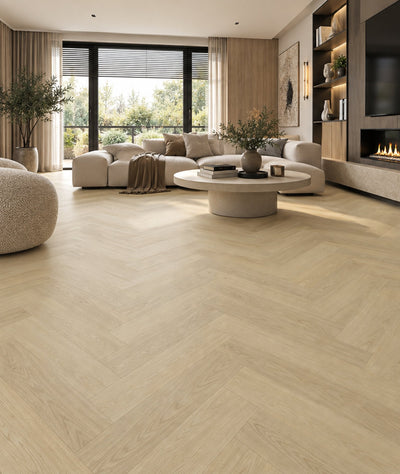 Infinity Floors Champagne visgraat dryback PVC 1
