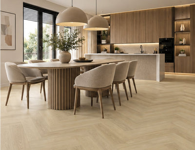 Infinity Floors Champagne visgraat dryback PVC 2