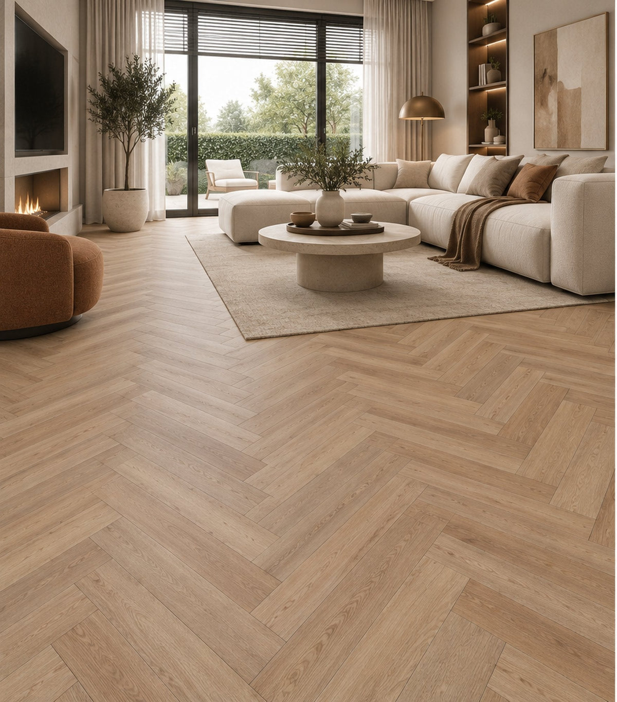 Infinity Floors Pure Oak visgraat dryback PVC 1